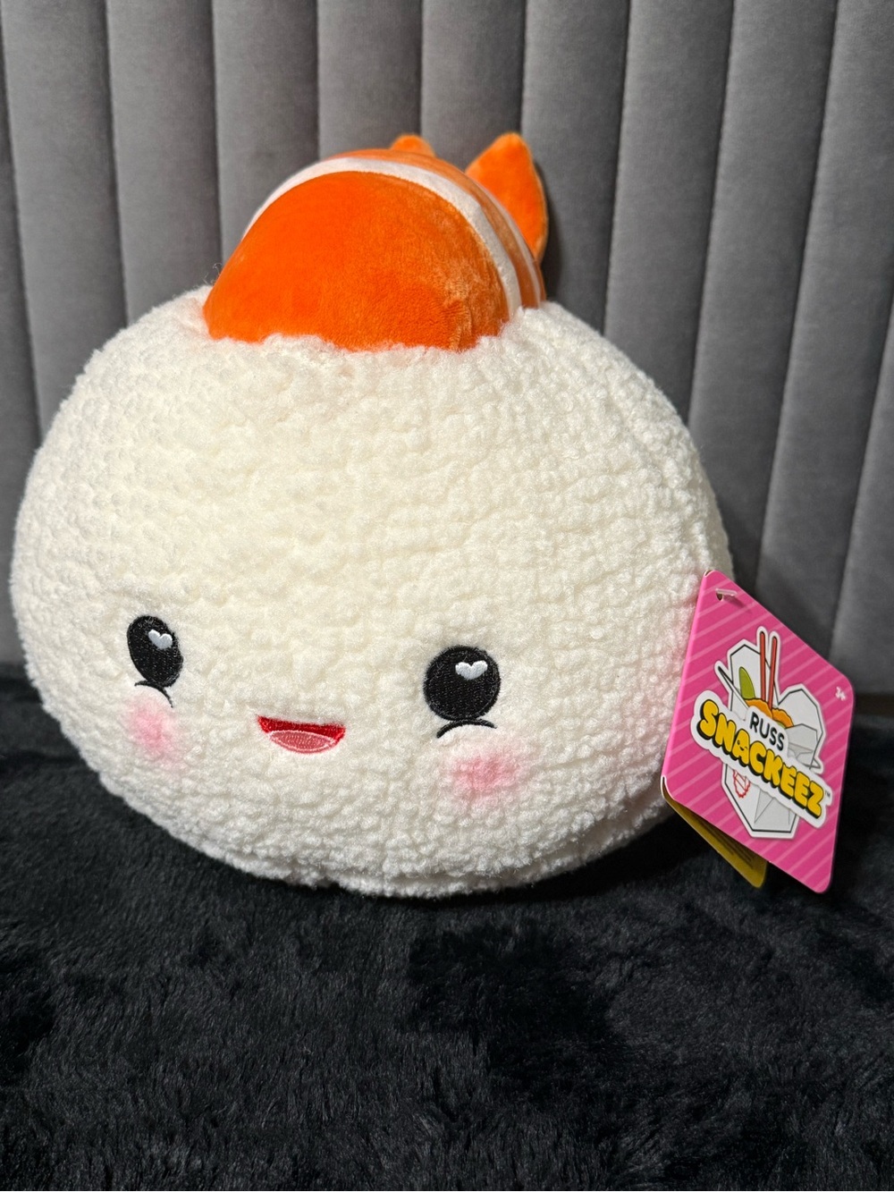 Russ Snackeez Shrimp Nigiri Sushi Plush NWT Kawaii Food Pillow